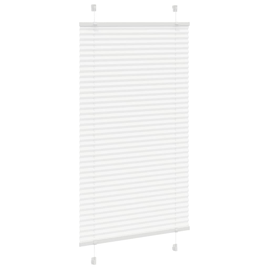 plisségardin Hvit 80x100 cm Stoff Bredde 79,4 cm Polyester