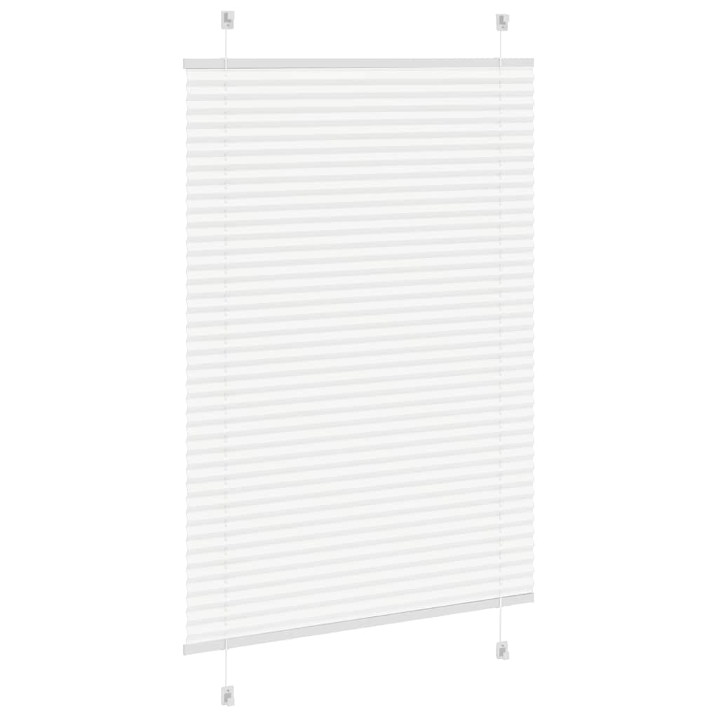 plisségardin Hvit 100x100 cm Stoff Bredde 99,4 cm Polyester