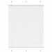 plisségardin Hvit 105x100 cm Stoff Bredde 104,4 cm Polyester