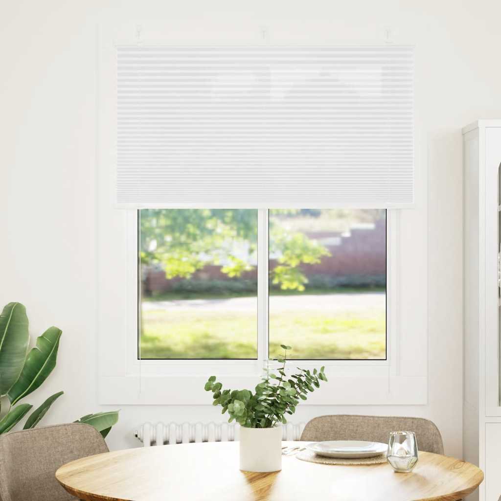 plisségardin Hvit 105x150 cm Stoff Bredde 104,4 cm Polyester