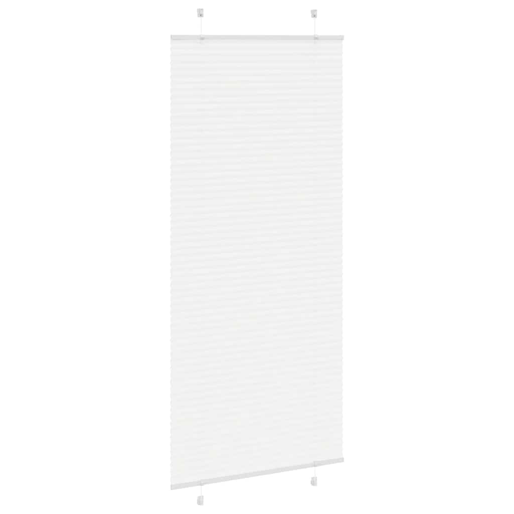plisségardin Hvit 85x200 cm Stoff Bredde 84,4 cm Polyester