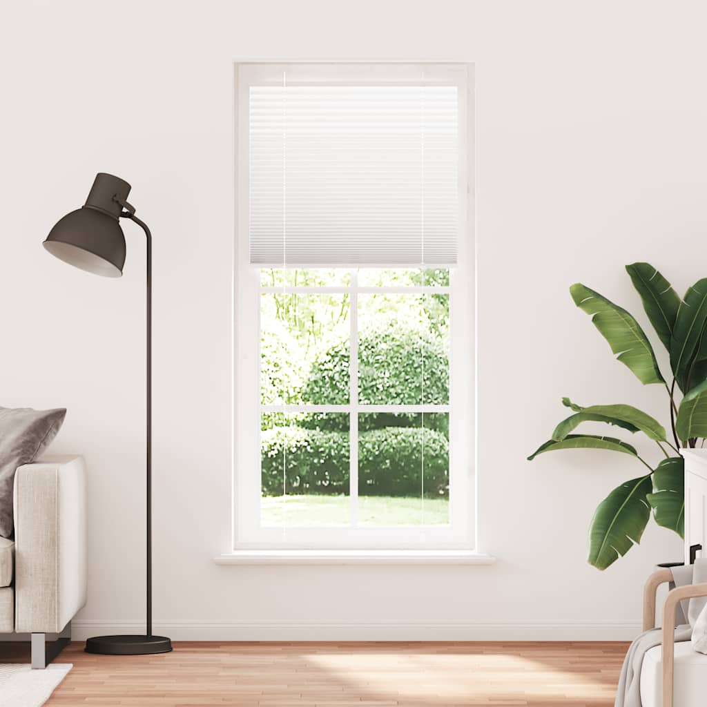 plisségardin Hvit 95x200 cm Stoff Bredde 94,4 cm Polyester