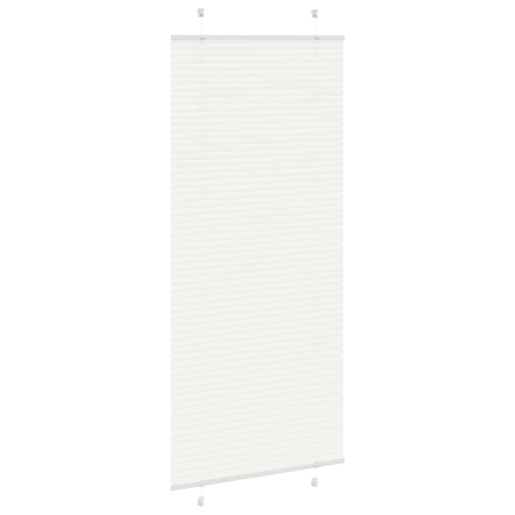 plisségardin Hvit 95x200 cm Stoff Bredde 94,4 cm Polyester