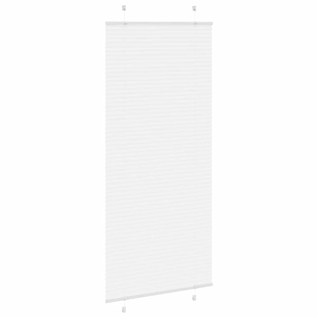 plisségardin Hvit 100x200 cm Stoff Bredde 99,4 cm Polyester