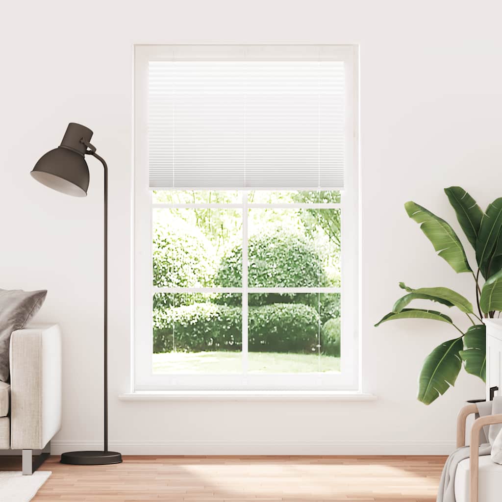 plisségardin Hvit 115x200 cm Stoff Bredde 114,4 cm Polyester