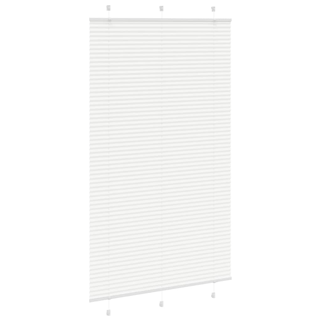 plisségardin Hvit 120x200 cm Stoff Bredde 119,4 cm Polyester