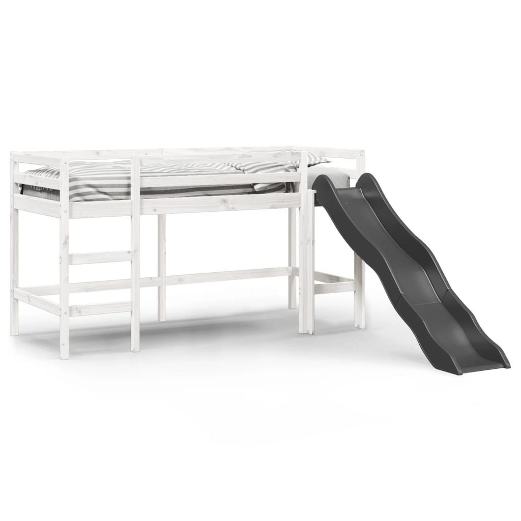 Loftseng for barn uten madrass hvit 80x200 cm heltre furu