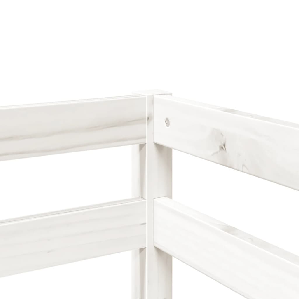 Loftseng for barn uten madrass hvit 80x200 cm heltre furu