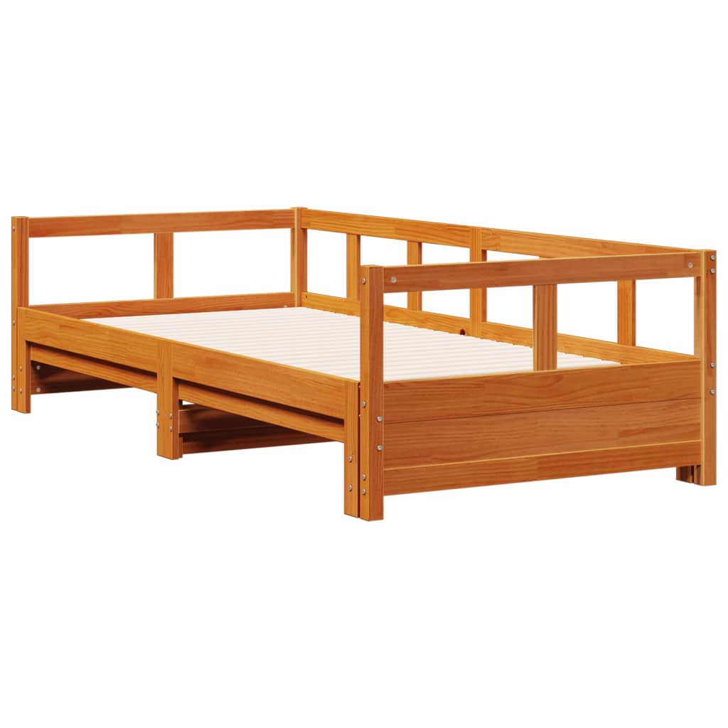 Dagseng uten madrass voksbrun 80x200 cm heltre furu