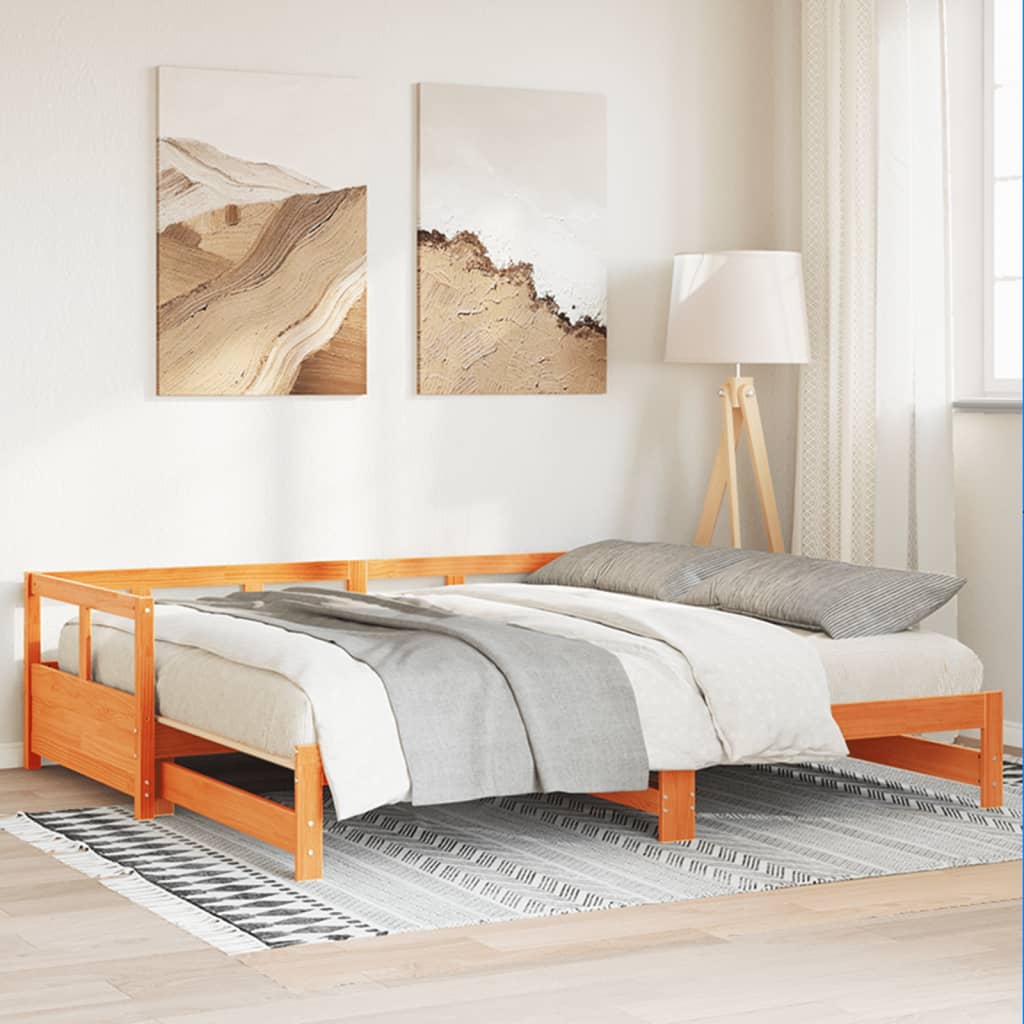 Dagseng uten madrass voksbrun 90x190 cm heltre furu