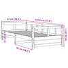 Dagseng uten madrass hvit 90x190 cm heltre furu