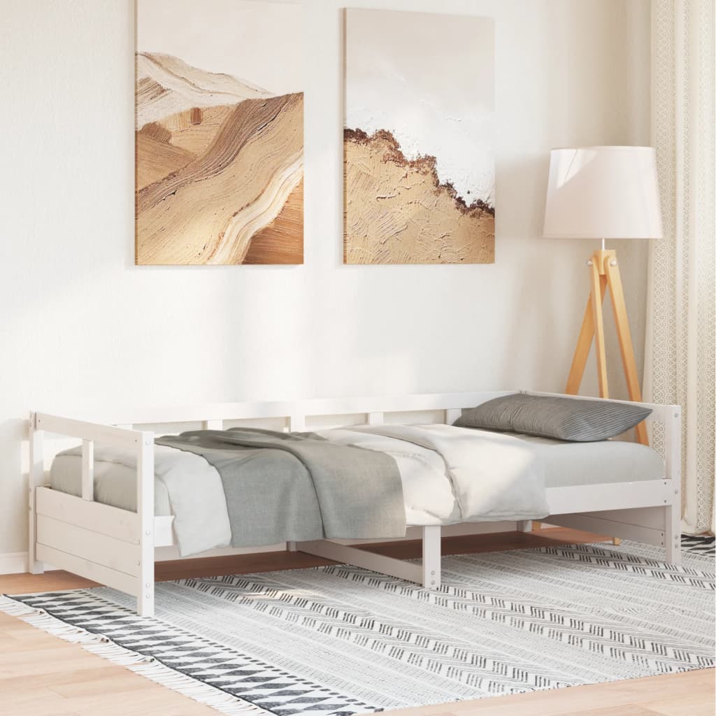 Dagseng uten madrass hvit 90x190 cm heltre furu