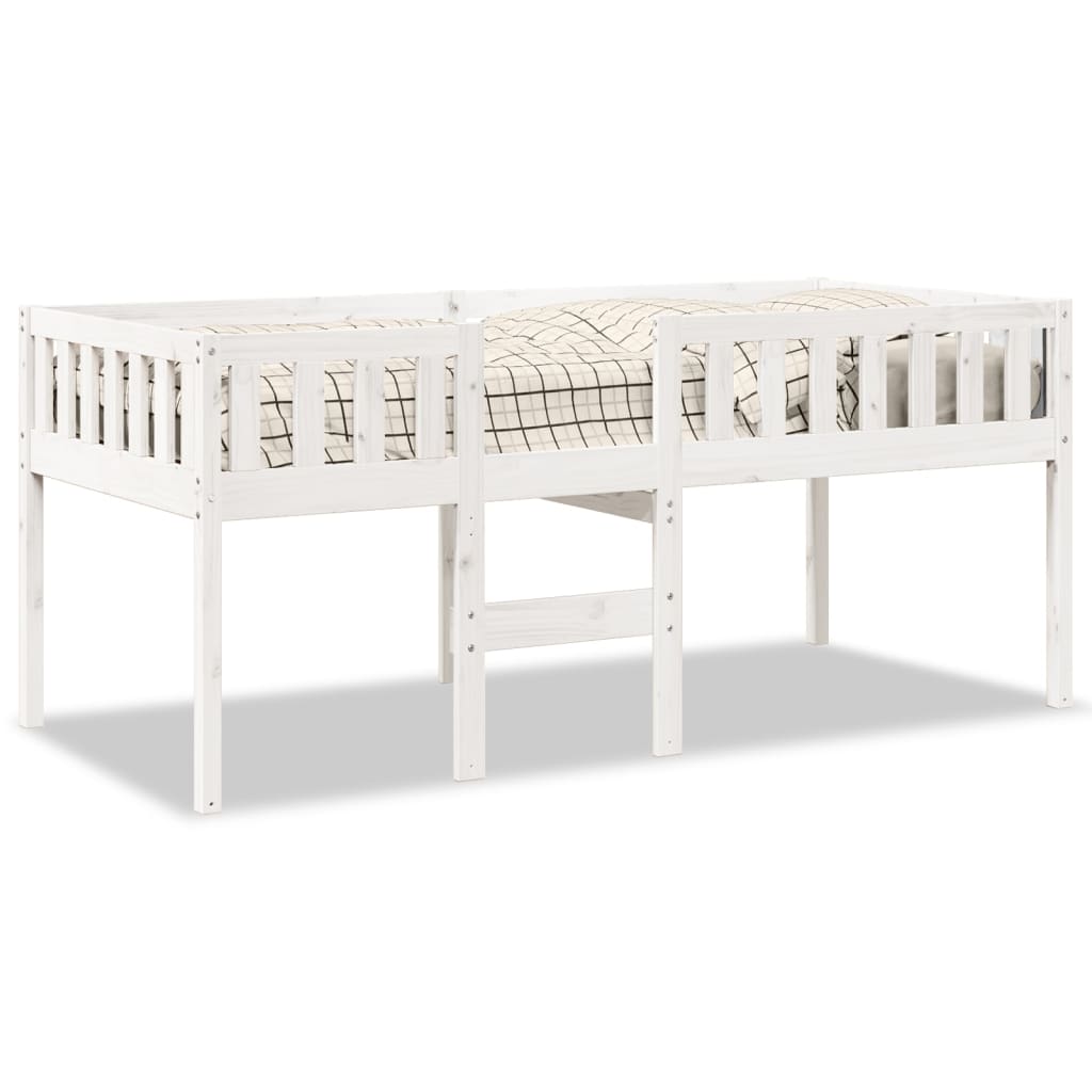 Barneseng uten madrass hvit 90x190 cm heltre furu