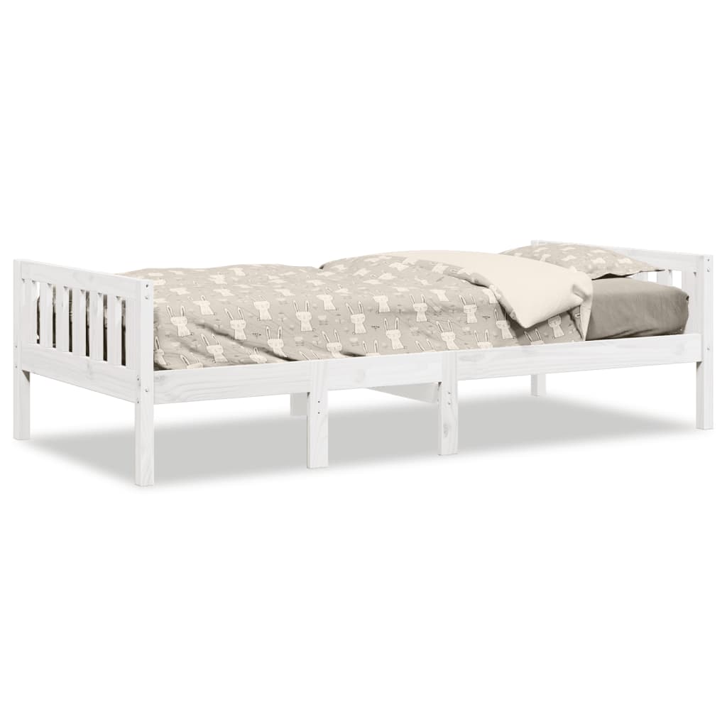 Barneseng uten madrass hvit 90x190 cm heltre furu