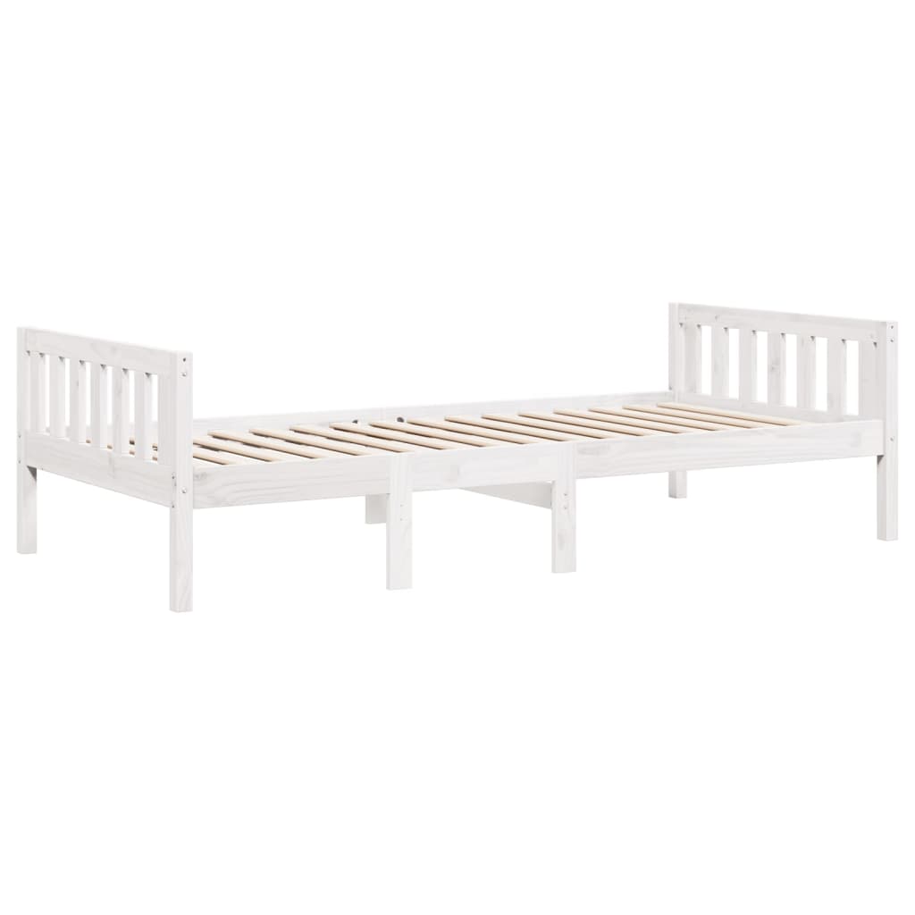 Barneseng uten madrass hvit 90x190 cm heltre furu