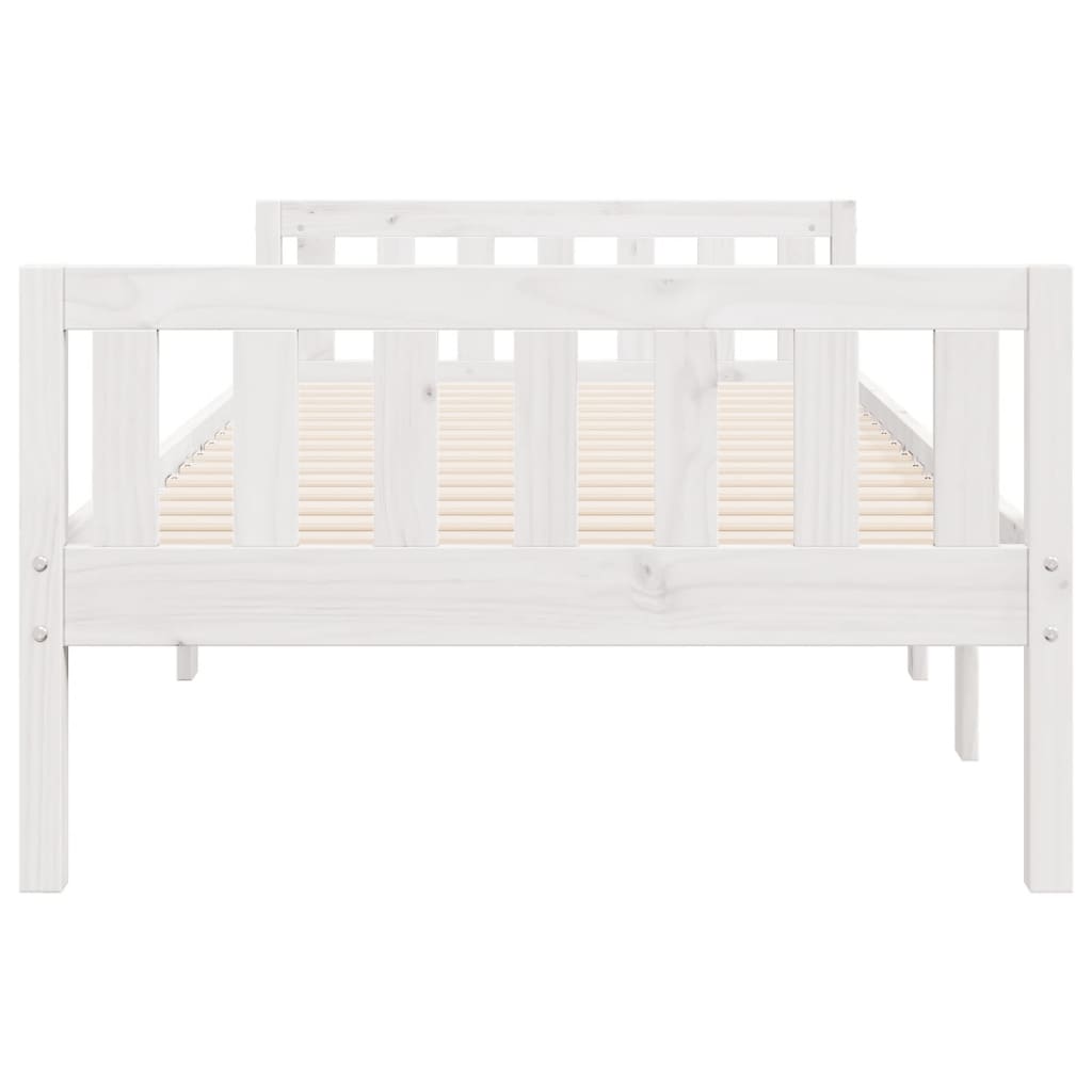 Barneseng uten madrass hvit 90x190 cm heltre furu