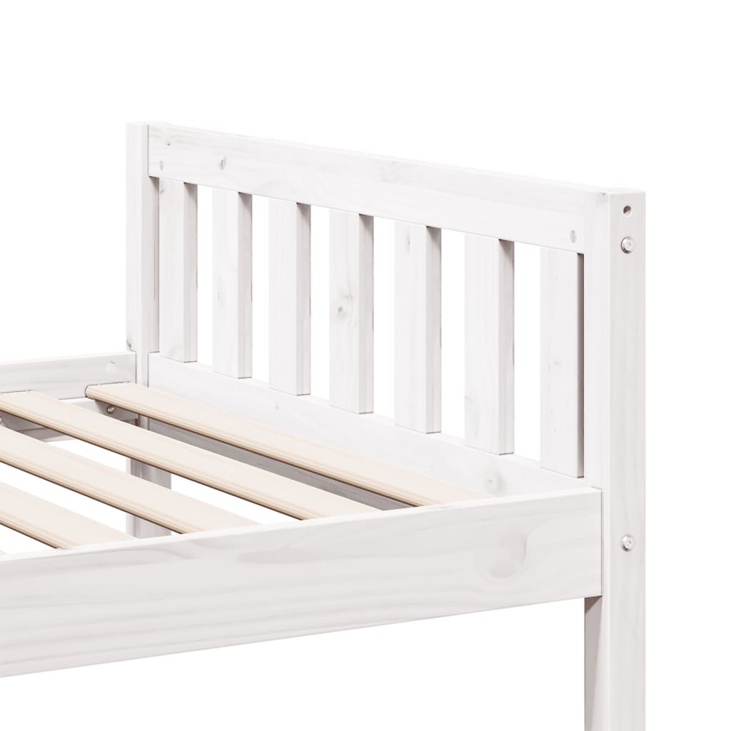 Barneseng uten madrass hvit 90x190 cm heltre furu