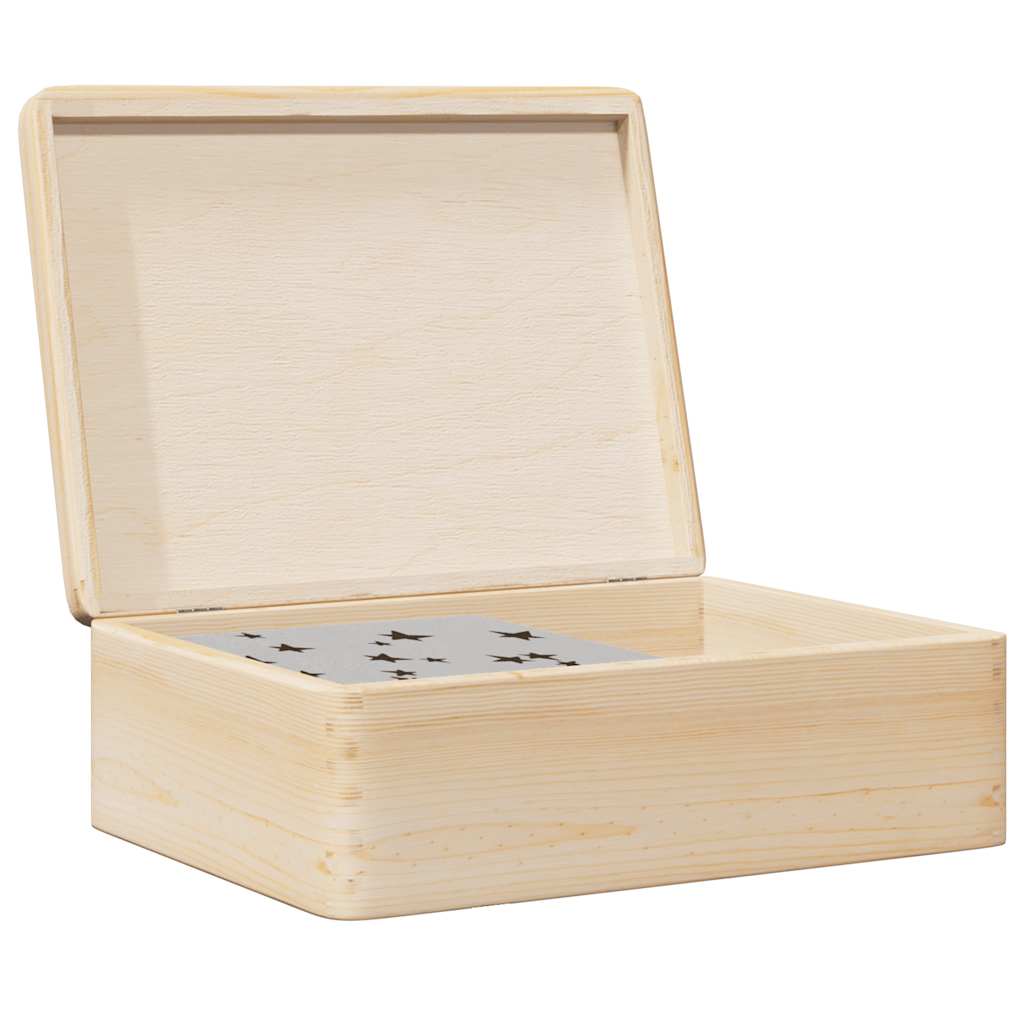 Trekasse med lokk 40x30x13 cm heltre furu