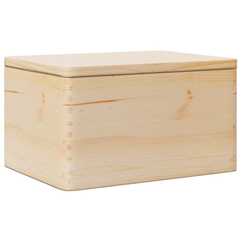 Trekasse med lokk 40x30x23 cm heltre furu