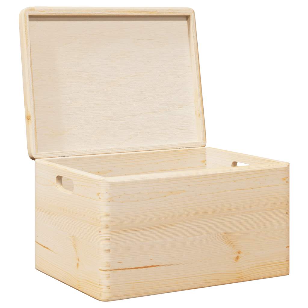 Trekasse med lokk og håndtak 40x30x23 cm heltre furu