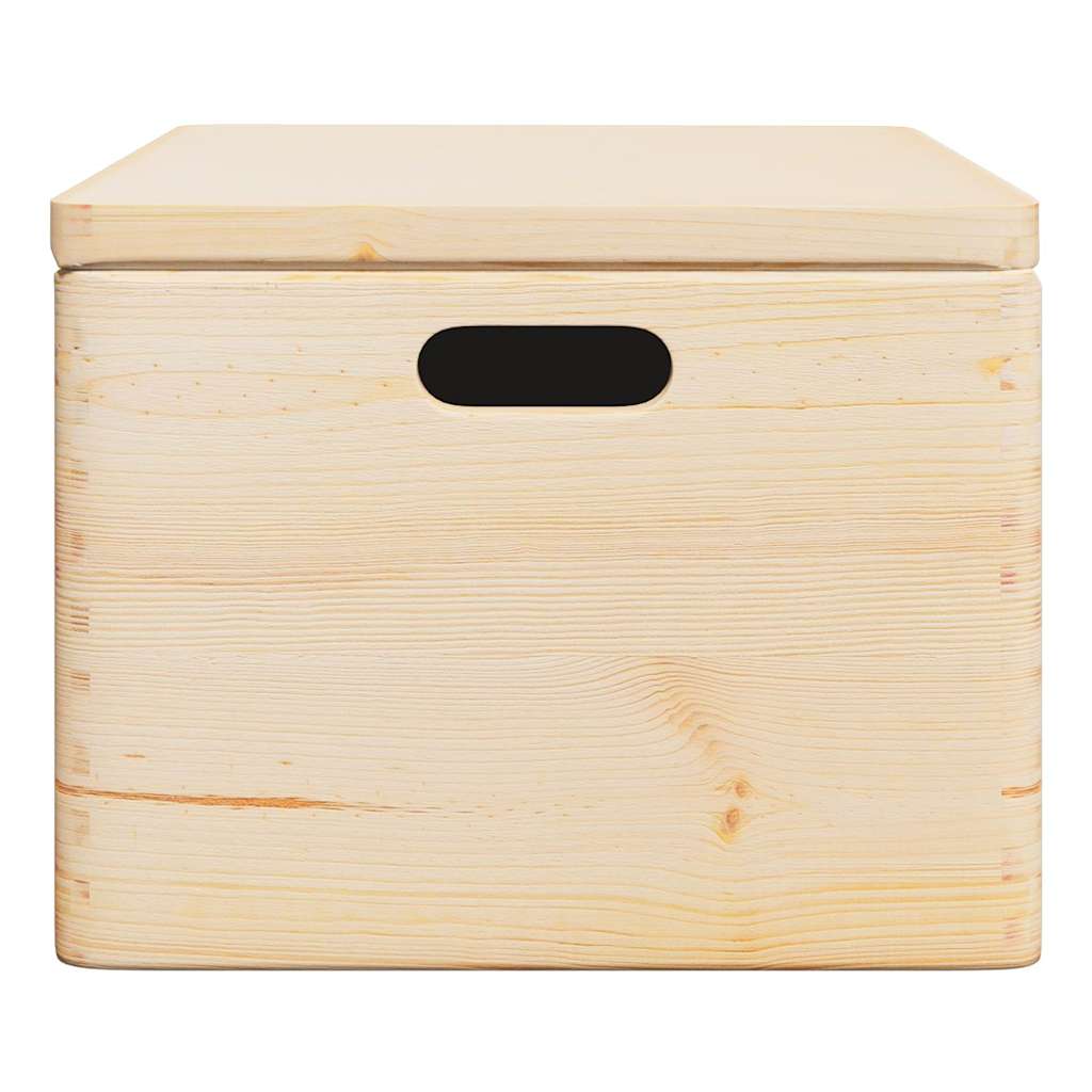 Trekasse med lokk og håndtak 40x30x23 cm heltre furu