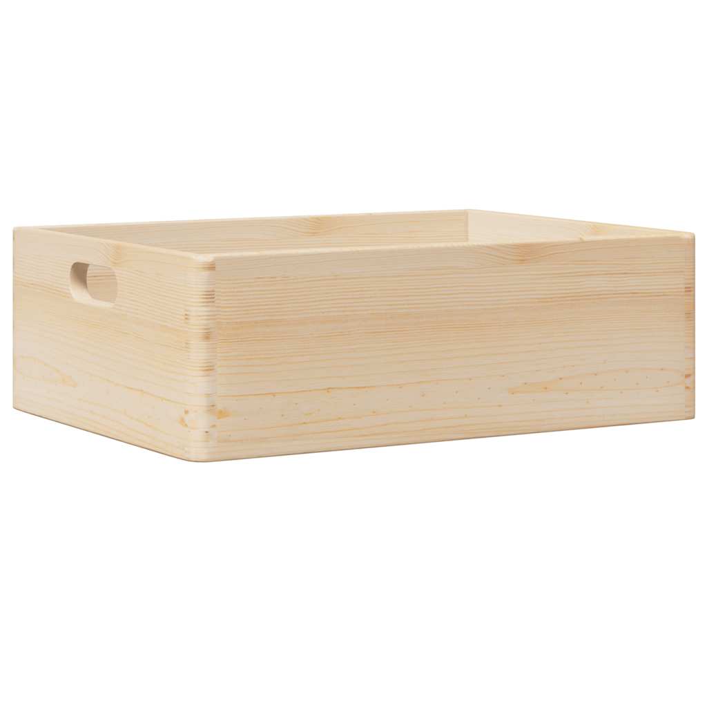 Trekasse med håndtak 40x30x13 cm heltre furu