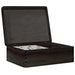 Trekasse med lokk svart 40x30x13 cm heltre furu