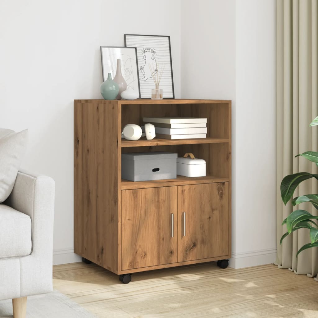 Rulleskap artisan eik 60x48x81 cm konstruert tre