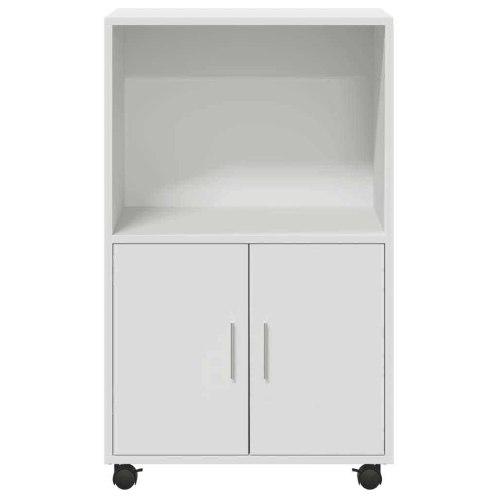 Rulleskap hvit 55x40x91 cm konstruert tre