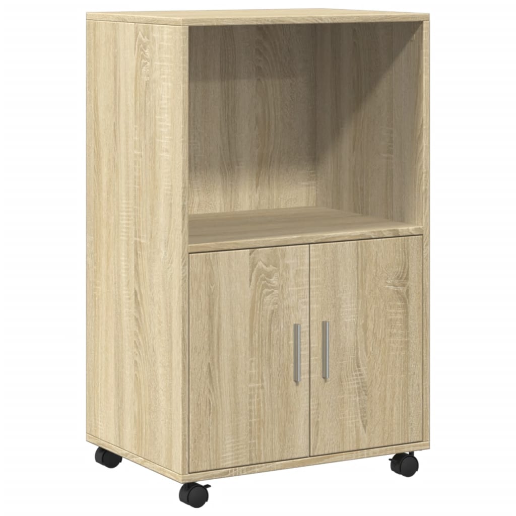 Rulleskap sonoma eik 55x40x91 cm konstruert tre