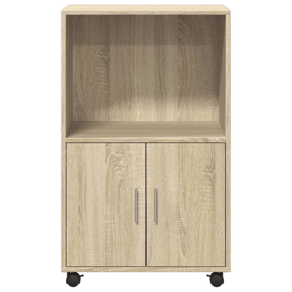 Rulleskap sonoma eik 55x40x91 cm konstruert tre
