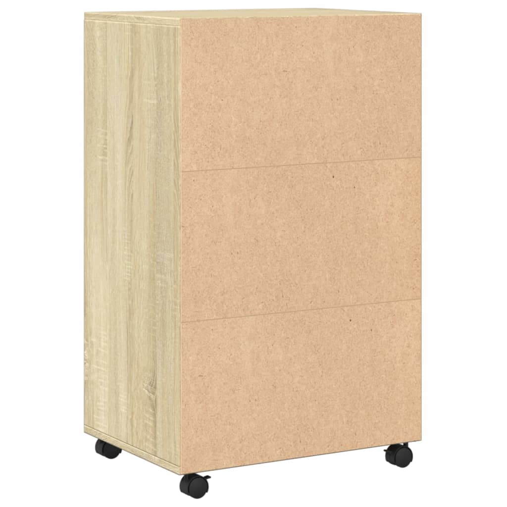 Rulleskap sonoma eik 55x40x91 cm konstruert tre