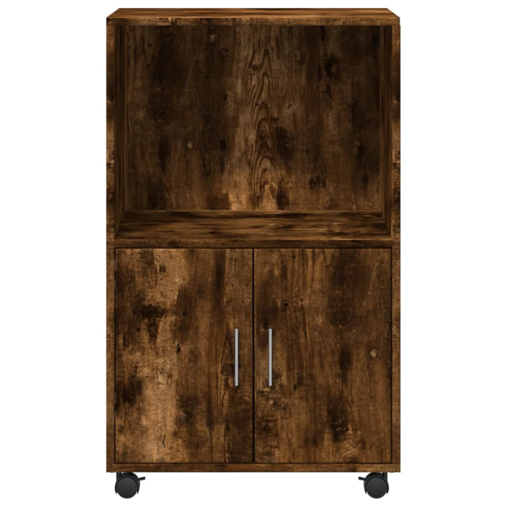 Rulleskap røkt eik 55x40x91 cm konstruert tre