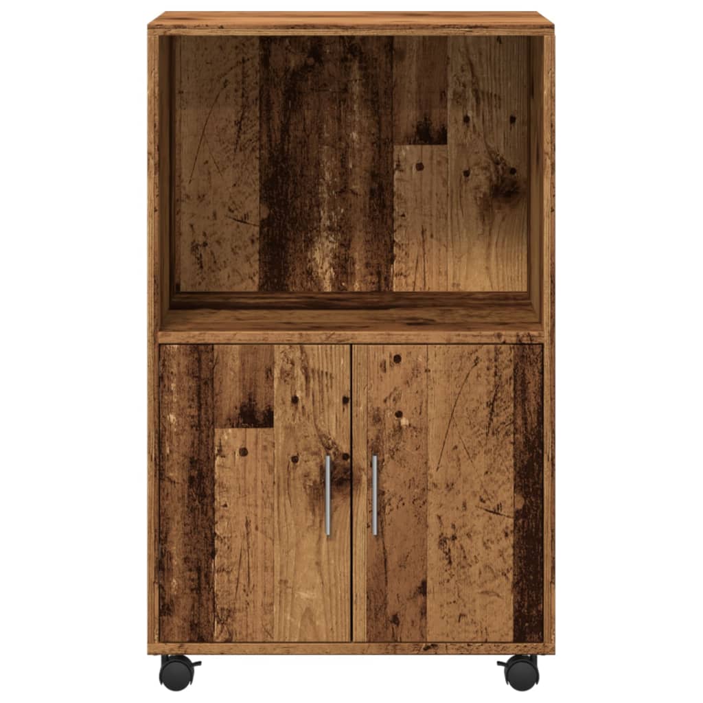 Rulleskap gammelt tre 55x40x91 cm konstruert tre