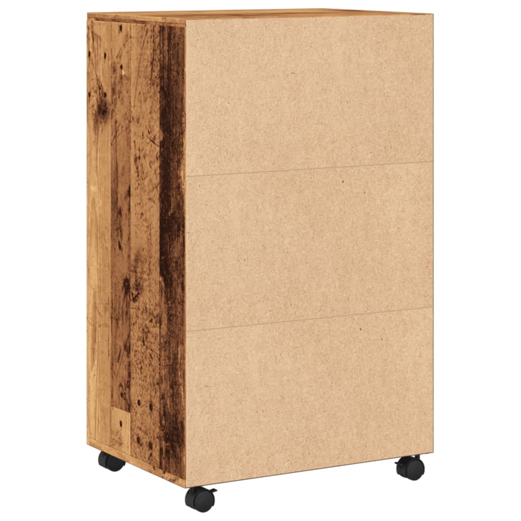 Rulleskap gammelt tre 55x40x91 cm konstruert tre