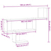 Vegghylle artisan eik 100x15x70 cm konstruert tre
