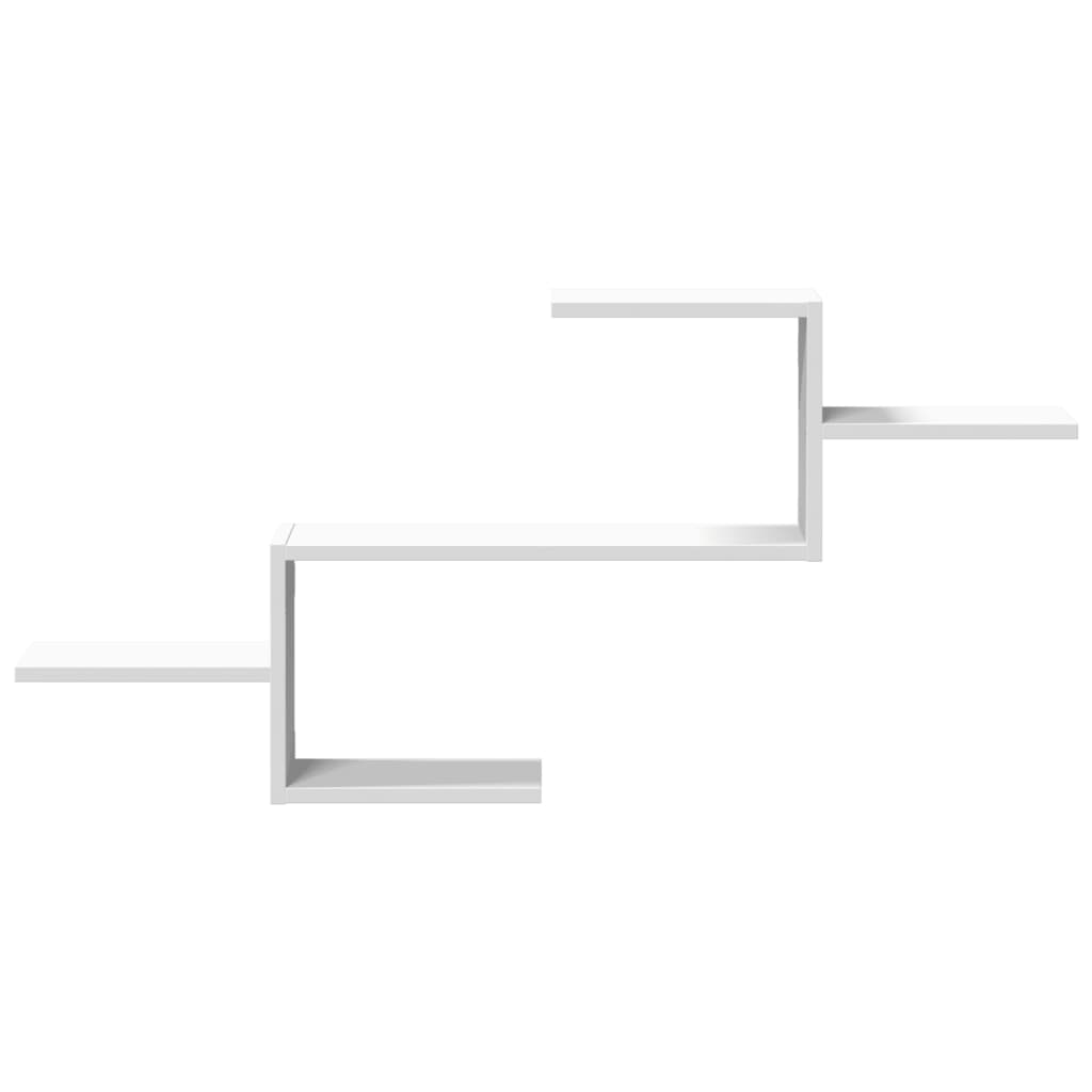 Vegghylle hvit 104x15x49 cm konstruert tre