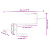 Vegghylle hvit 104x15x49 cm konstruert tre