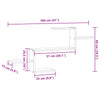 Vegghylle sonoma eik 104x15x49 cm konstruert tre