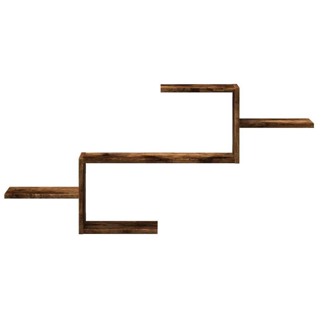 Vegghylle røkt eik 104x15x49 cm konstruert tre