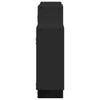 Vegghylle svart 159x18x65 cm konstruert tre