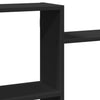 Vegghylle svart 159x18x65 cm konstruert tre