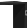 Vegghylle svart 159x18x65 cm konstruert tre
