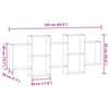 Vegghylle svart 159x18x65 cm konstruert tre