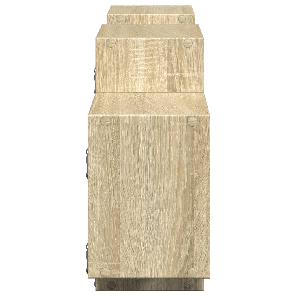Vegghylle sonoma eik 129x18x42 cm konstruert tre
