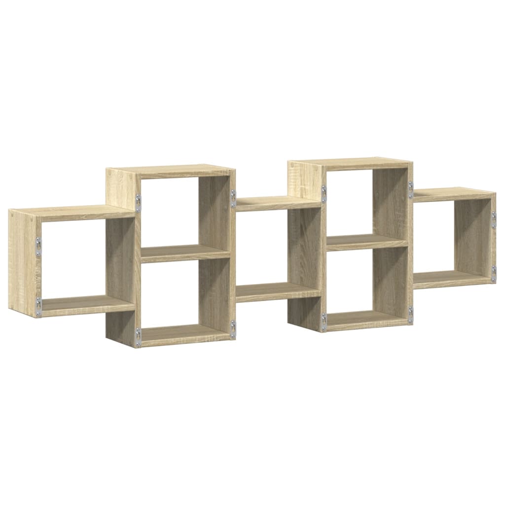 Vegghylle sonoma eik 129x18x42 cm konstruert tre