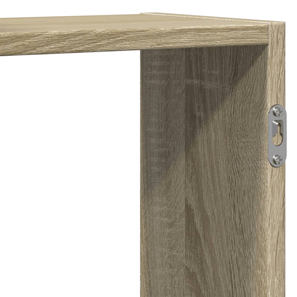 Vegghylle sonoma eik 129x18x42 cm konstruert tre