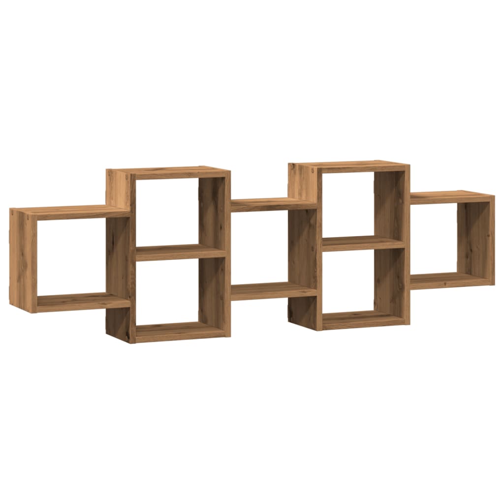 Vegghylle artisan eik 129x18x42 cm konstruert tre