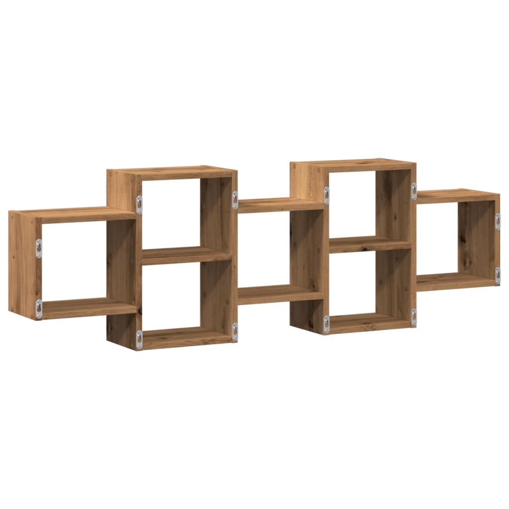Vegghylle artisan eik 129x18x42 cm konstruert tre