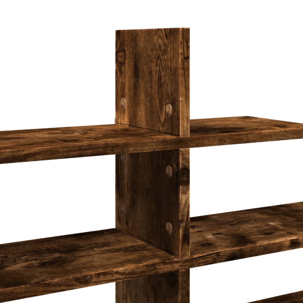 Vegghylle røkt eik 124,5x18x60,5 cm konstruert tre